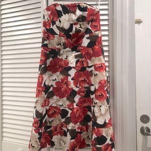WHBM strapless floral dress